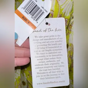 NWT BAND OF THE FREE Keahi Lime and Cream Floral Halter Maxi‎ Dress - small thumbnail 5