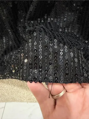 Wedding guest dress black sequin party dress work event going out gala XXXL 3X thumbnail 4