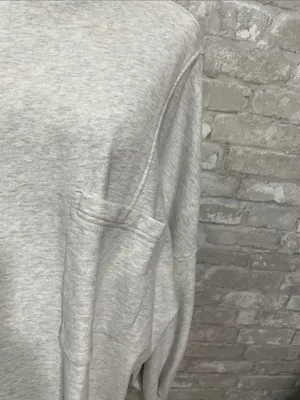 Nap Women's Relaxed Light Gray Crewneck Sweatshirt thumbnail 2