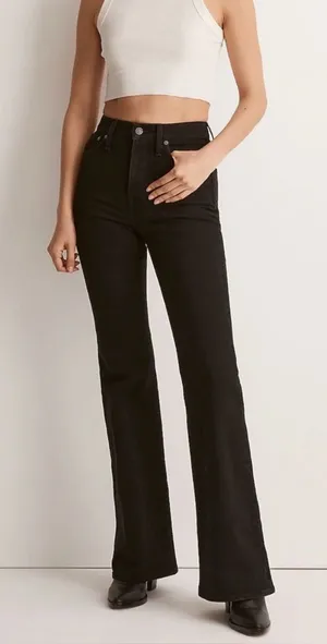 Madewell the perfect vintage flare Jean black size 28 thumbnail 1