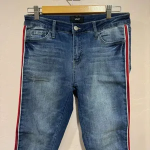 Vervet Ankle Skinny Jeans Red and White Stripes Size 28 thumbnail 2