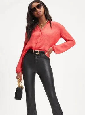 VICI | Riley Satin Embossed Button Down Top thumbnail 2