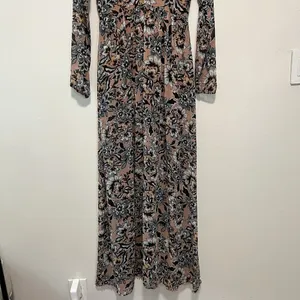 For‎ Love & Lemons Grace Maxi Dress in Nude Floral Size Small thumbnail 7