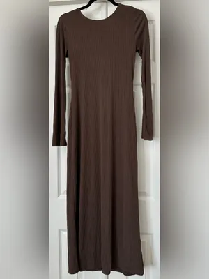 Reformation Benedict midi Dress brown size small thumbnail 4