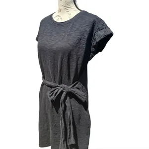 J. Crew Factory Knit tie-waist mini‎ dress Black Size Medium thumbnail 4