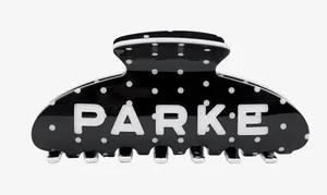 Parke Claw Clip Polka Dot Collection Black + White NIP thumbnail 1