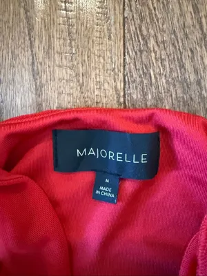 Majorelle red cropped tie front tube top M thumbnail 4