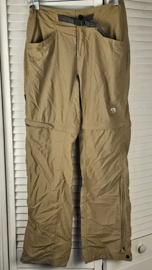 Mountain Hardwear Womens Beige Convertible‎ Zip Off Hiking Pants 4 30 thumbnail 1