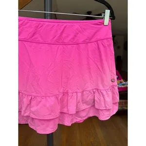 Lilly Pulitzer Luxletic skort ruffled design small logo pink women's L thumbnail 3