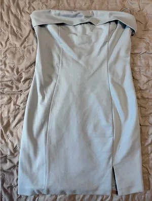 Altar'd State Blue Strapless Mini Dress thumbnail 1