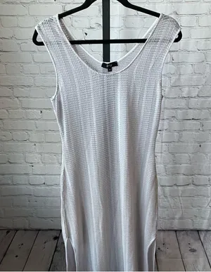 Sky Light Gray Maxi Sheer Swim Cover Up Size Small thumbnail 2