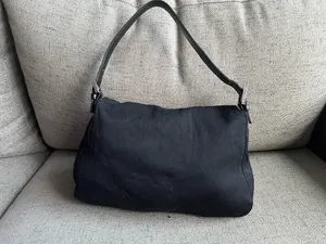 Fendi Vintage mamma baguette neoprene black shoulder bag thumbnail 3