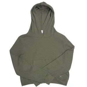 Aritzia TNA Olive Green Women's Knit Waffle Hoodie Size Large thumbnail 2