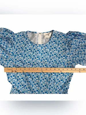 Hyacinth house Blue Floral Tie-Sleeve Dress - Tuckernuck thumbnail 6
