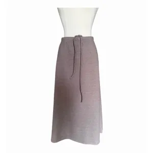 OGL Timeless Flared Maxi Skirt Heather Brown Drawstring Waist XS NWT thumbnail 7