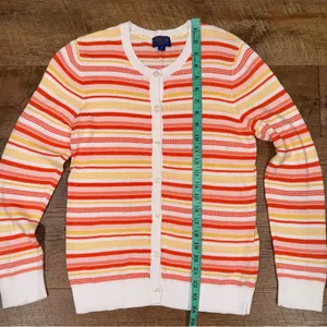 Pendleton Button Down Striped Cardigan Size Medium thumbnail 5