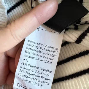 White & Black Striped Mock Neck Sweater thumbnail 5