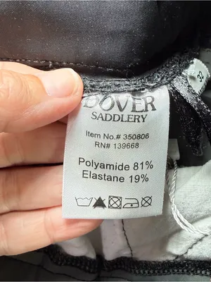 DOVER SADDLERY Riding Breeches 32 Gray Full Seat Equestrian Tights Stretch thumbnail 5