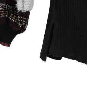 Free People Cozy Cottage Half Zip Fair Isle Waffle Pullover Sweater XS thumbnail 4