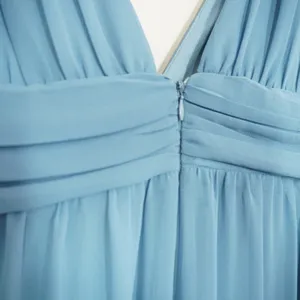Lulus Medium Light Blue Wide Leg Jumpsuit Flowy Bridesmaid Plunging V Neck thumbnail 7