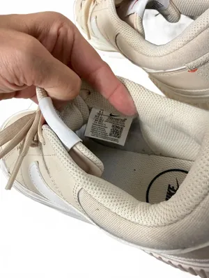 Nike Beige Platform Sneakers with White Swoosh - Size 6.5 thumbnail 5