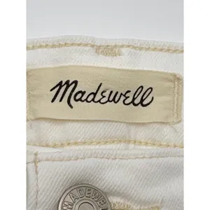 Madewell The Perfect Vintage Jean Womens 24 Tile White‎ Raw Hem High Rise Denim thumbnail 5