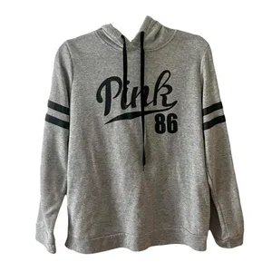 gray pullover hoodie with black graphic lettering Size XL thumbnail 1