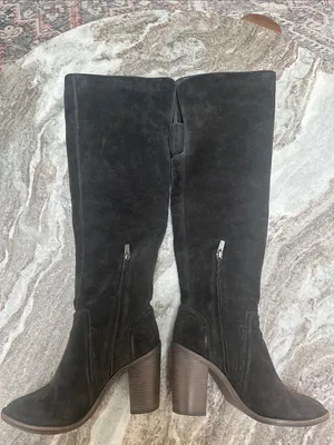 Vince Camuto Melaya Over the Knee Suede Gray Boots Sz 8.5 thumbnail 4