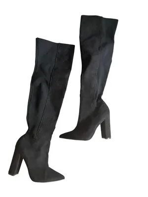 EXPRESS Pull On Black Knee High Stretch Boots Size 8 NEW NWT thumbnail 8