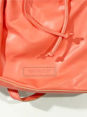 Vera Bradley Coral Drawstring Backpack Handbag thumbnail 2