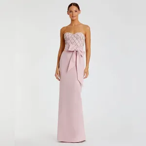 MAC DUGGAL 2294 Strapless Crepe Embellished Bustier Gown With Bow thumbnail 5
