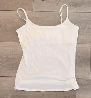 Cutest Basic White Cami Tank Size M thumbnail 1
