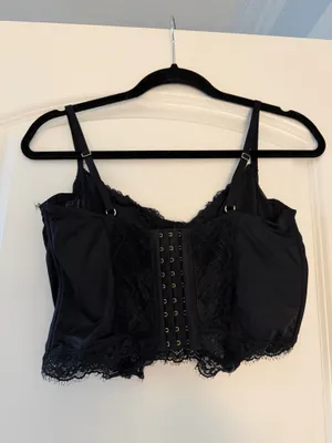 Lace Corset Top Black Size M thumbnail 2