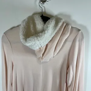 Lemon Vanilla Cream Sherpa Lined Zip Up Hoodie Jacket NWT‎ LL-0012 Pink Large thumbnail 12