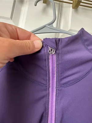 Lululemon Run Wild Pullover Women's Size 6 Purple Plum 1/2 Zip Thumbholes thumbnail 6