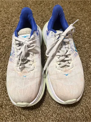 Hoka One one Women's White and Blue Running Sneakers thumbnail 1
