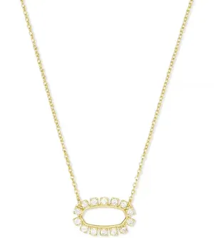 Kendra Scott Elisa Open Frame Crystal Pendant Necklace thumbnail 1