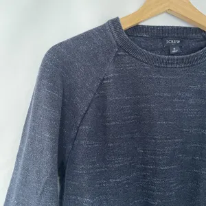 J.Crew navy blue‎ knit crewnweck sweater women's size S cotton warm top thumbnail 2