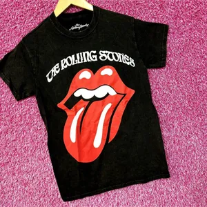 The Rolling Stones Classic Hot Lips Logo Rock Tee Small thumbnail 3