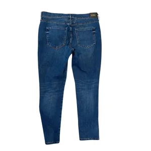 Express Skinny Mid Rise Jeans Medium Wash Ankle Slit Blue Denim 14R thumbnail 3