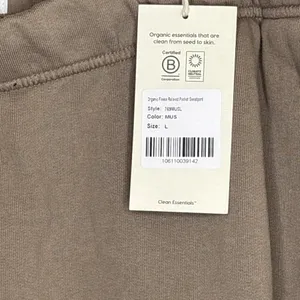 Mate the Label Organic Fleece Relaxed Pocket Sweatpant Mushroom Large $128 thumbnail 7