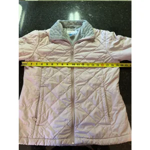 Columbia Women's Coat Jacket Sz M Pink Gray Puffer Quilted Full Zip Pockets thumbnail 7