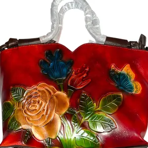 Vintage Style Embossed Satchel Multi thumbnail 6