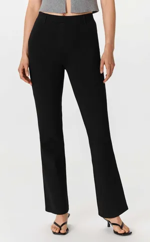 Quince Ultra-Stretch Ponte Bootcut Pants Black Size Small Petite thumbnail 1