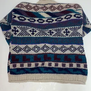 Vtg 100% Wool Rey Wear‎ Bulky Sweater Medium (L) thumbnail 7