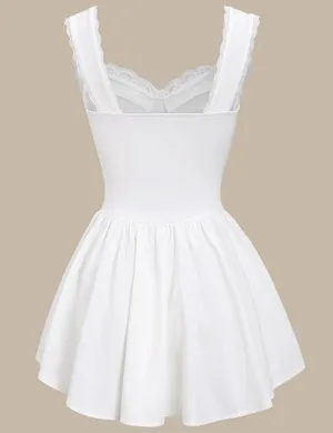Rihoas Bettydress-White Sweetheart Neck Corset Slip Mini Dress thumbnail 3