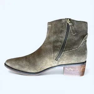 Cole Haan Maci Suede Ankle Boots Olive Green Block Heel Womens 8 Chic Minimalist thumbnail 7