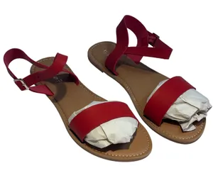 Dream Pairs‎ Hoboo Red Flat Ankle Strap Sandals Womens 8.5 NEW thumbnail 1
