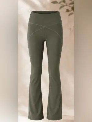 Lululemon Olive Green leggings size 4 thumbnail 2