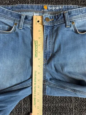 Carhartt Jeans Womens 10 Blue Stretch Denim Original Fit thumbnail 2